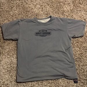 VINTAGE Harley-Davidson Charcoal Tee with Logo REVERSIBLE / UNISEX SZ XL